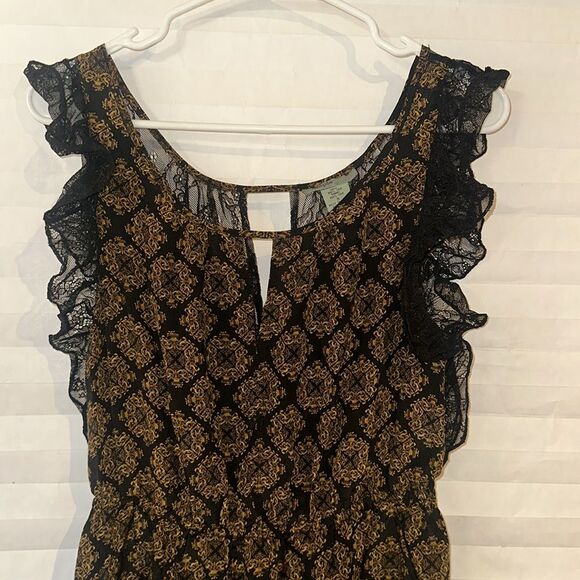 Maple Gold Black 100% Silk Dress Women’s Size Small Sleeveless Casual - Picture 5 of 5